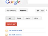 The home and work locations in Google Maps