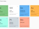 The Polymer library comes with a collection of ready-made UI components