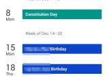 Google Calendar schedule