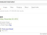 Your restaurant reservations in Google Search