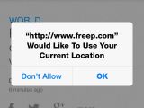 freep.com constantly wants our location