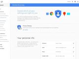 The Google personal info &privacy settings page