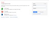 The Gmail Google login page