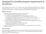 Designed for Families requirements for app submission