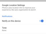 Privacy settings in Google’s Photo app