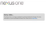 Google's web store no longer selling the Nexus One