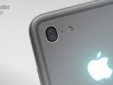 iPhone 7, glowing logo detail