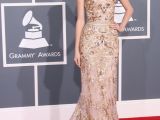 Taylor Swift on the red carpet at the 2012 Grammy Awards