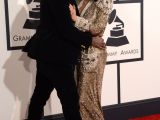 Kanye West and Kim Kardashian have a moment at the Grammys 2015