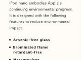Environmental report for the iPod nano 4G