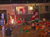 The couple used the decorations to pretty up their own yard