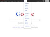 The old black navbar on the Google homepage, logged in