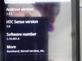 HTC Desire S - "Software information" screenshot