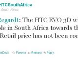 HTC SouthAfrica tweet