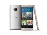 HTC One M9 in gold on silver