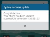 Notifications alerting that the HTC One M9 has been updated