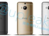 HTC One M9+ in three diffferent colors
