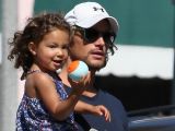 Gabriel Aubry and daughter Nahla, on a rare paparazzi sighting