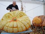 What the mammoth pumpkin looked like when carved
