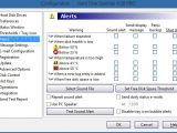 Enable sound alerts, message display, panic backups and PC shutdown for critical events