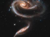 A pair of galaxies forming a cosmic rose