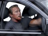 Schwarzenegger looks better in this behind-the-scenes photo from “Terminator: Genisys”