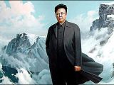 Apotheotic image of the "beloved leader". He is above all Korea and Koreans