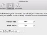 Hider 2 comes with hotkeys for quickly hiding files or locking the app's interface