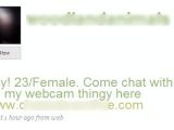 Twitter webcam spam message