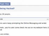 Facebook webcam spam message