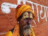 The celebrations are led by Sadhu, holy-men like this one