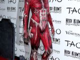 Heidi Klum goes as skinless cadaver on Halloween 2011