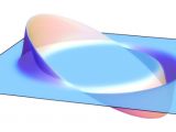 Artistic impression of a warp bubble in space produced by the Alcubierre drive