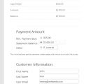 Each invoice can also be viewed from the site's frontend