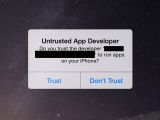 Untrusted App Developer warning