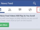 On Facebook App - You'll get a notification; Access the menu