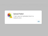 "Upload failed" error
