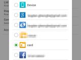 Select the CardDAV account to display contacts