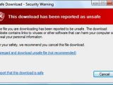 Redesigned Unsafe Download Dialog