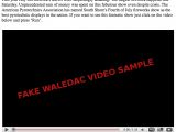 Fake Waledac video sample