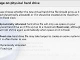 Create dinamically allocated virtual Hard drive