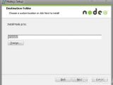 The graphic installation wizard lets users select where they want to install their Node.js instance