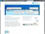 IE 10 welcome screen