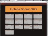 Octane benchmark results, Chrome 23