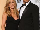 Jennifer Aniston and Gerard Butler on the red carpet at the 2010 Golden Globes