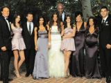One year, they just repurposed a wedding photo from Khloe and Lamar's nuptials