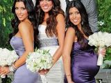 Khloe Kardashian and her bridesmaids, Kim and Kourtney