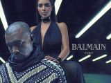 Kanye West and Kim Kardashian pose for Balmain campaign