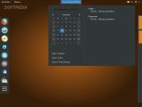 The integrated calendar of Korora 21 GNOME Edition