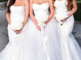 Kim Kardashian and her bridesmaids, sisters Kourtney and Khloe